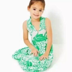 Lilly Pulitzer Kids Girls Mini Malone Maxi Dress Tiered Print S 4-5 YRS 278502